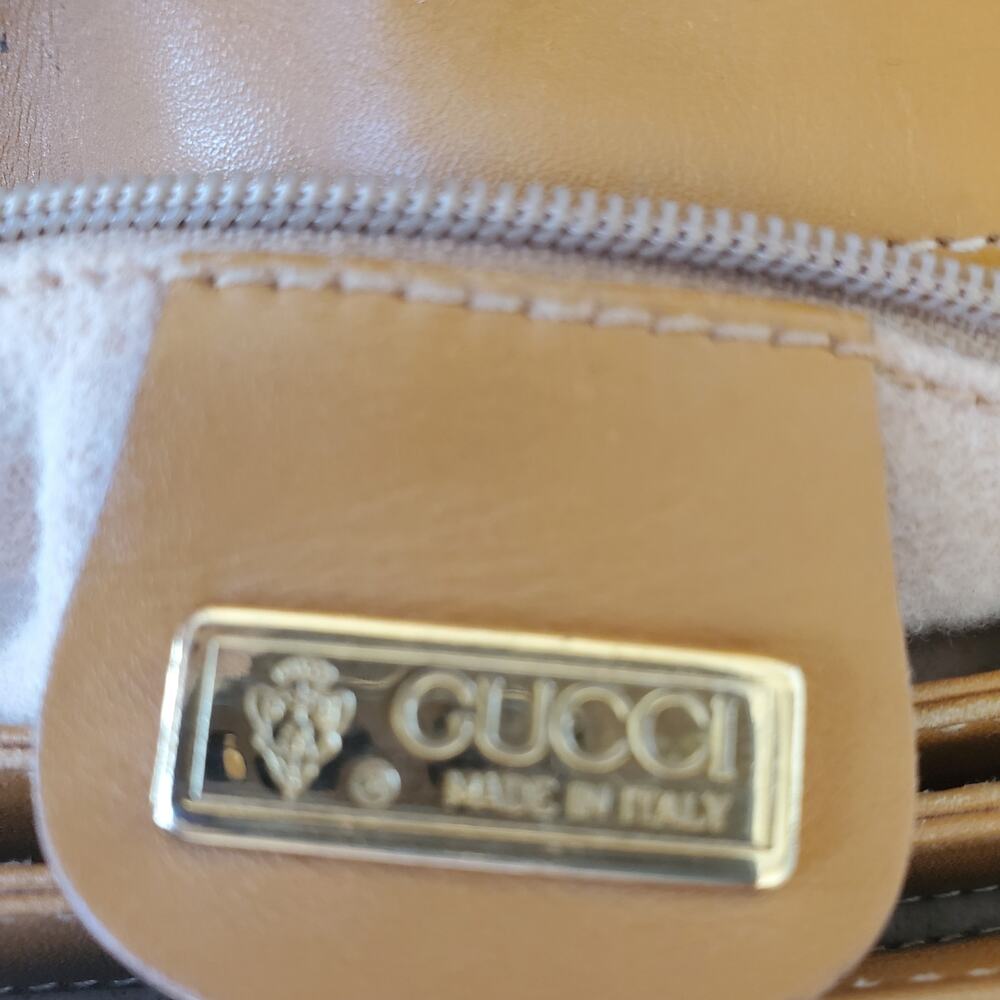 Gucci Vintage Micro GG Monogram Tan Coated Canvas Crossbody Bag - Picture 11 of 16